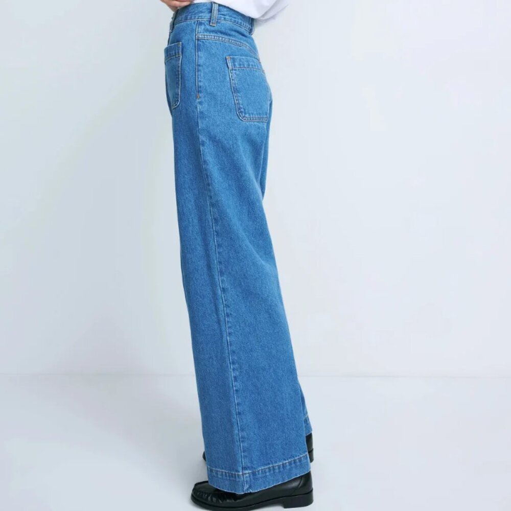 Sandro Paris High Rise Wide Leg Jean